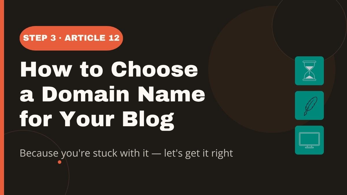 Your domain name is your first impression and you're stuck with it — so let's get it right. Here's exactly what to look for, what to avoid, and how to decide when you're overthinking it.